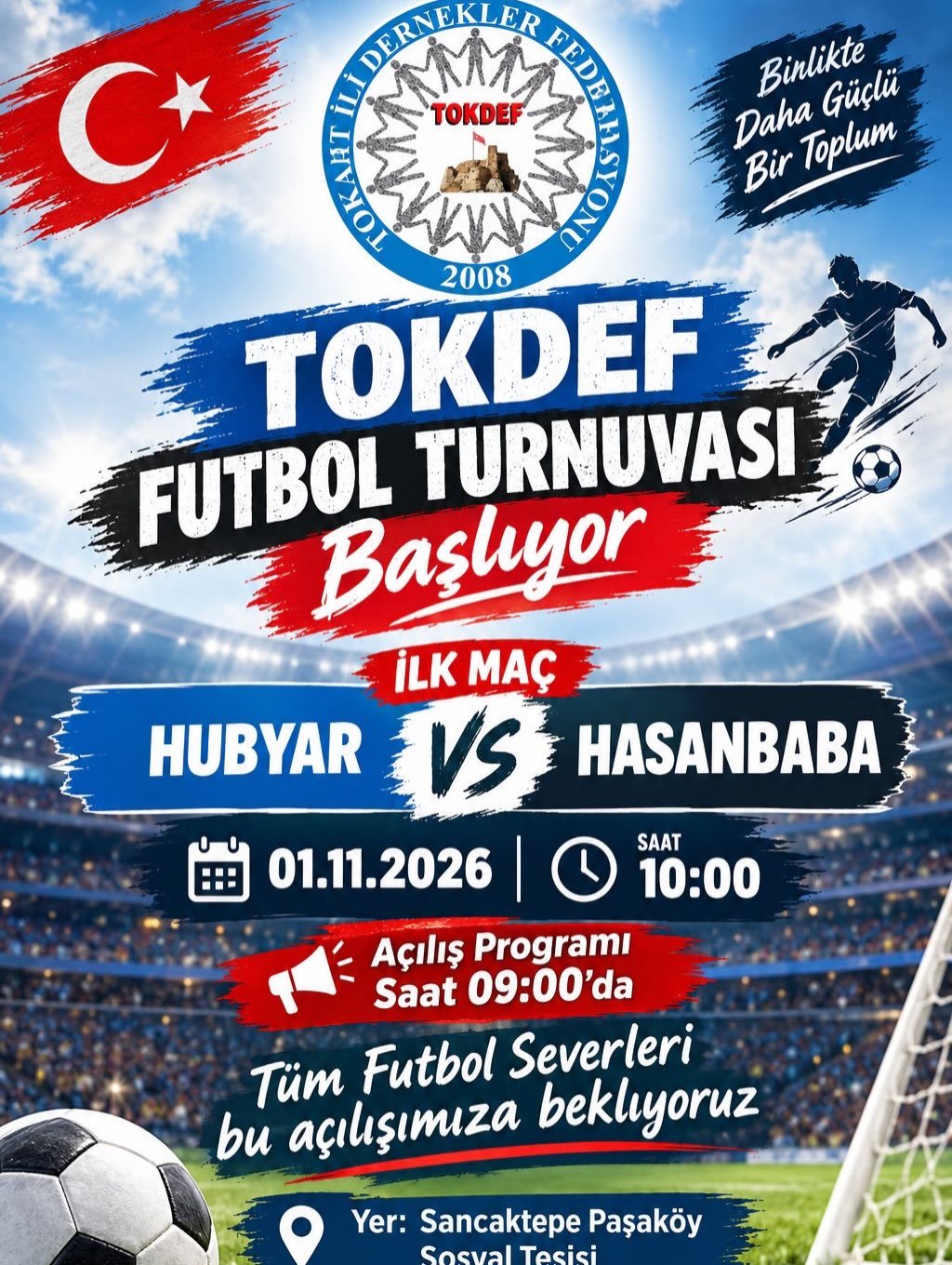 2026 TOKDEF Futbol Turnuvası afişi